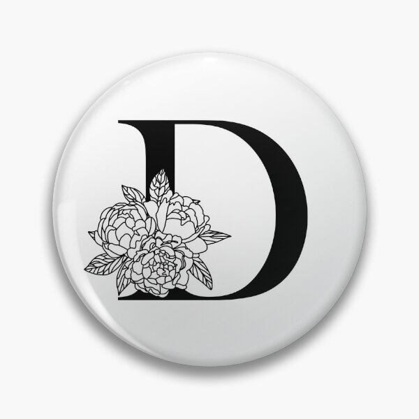 Item preview, Floral monogram D Peony bouquet letter D Wedding initials Capital letter D designed and sold by KateBilous.