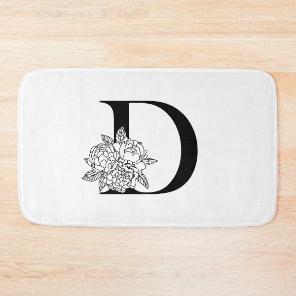 Item preview, Floral monogram D Peony bouquet letter D Wedding initials Capital letter D designed and sold by KateBilous.