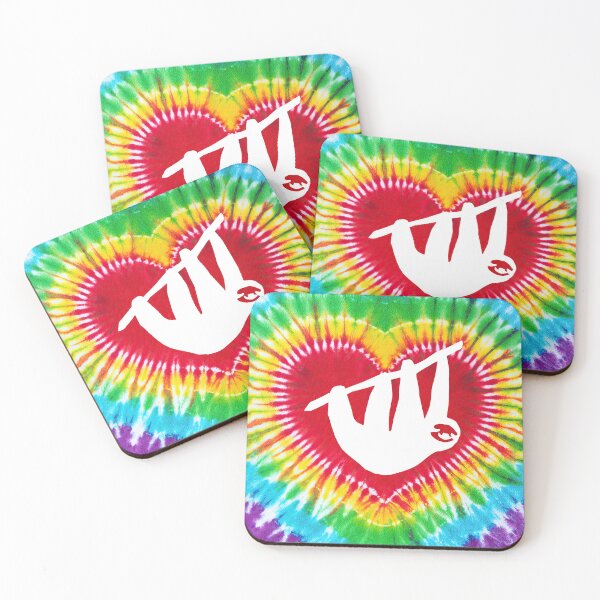 Item preview, Sloth Heart Shape Tie Dye Art designed and sold by MobertsonArt.