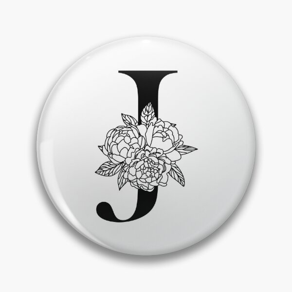 Item preview, Floral monogram J Peony bouquet letter J Wedding initials Capital letter J designed and sold by KateBilous.