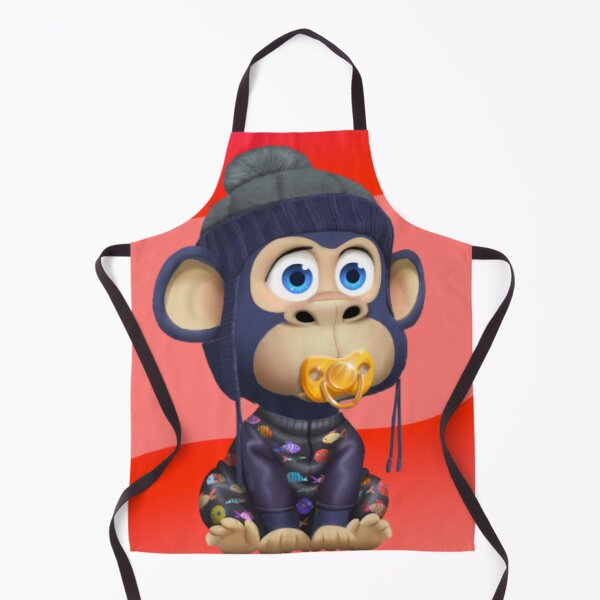 Item preview, Nft Cute Baby Monkey With Red Background designed and sold by SolSel ⭐⭐⭐⭐⭐.