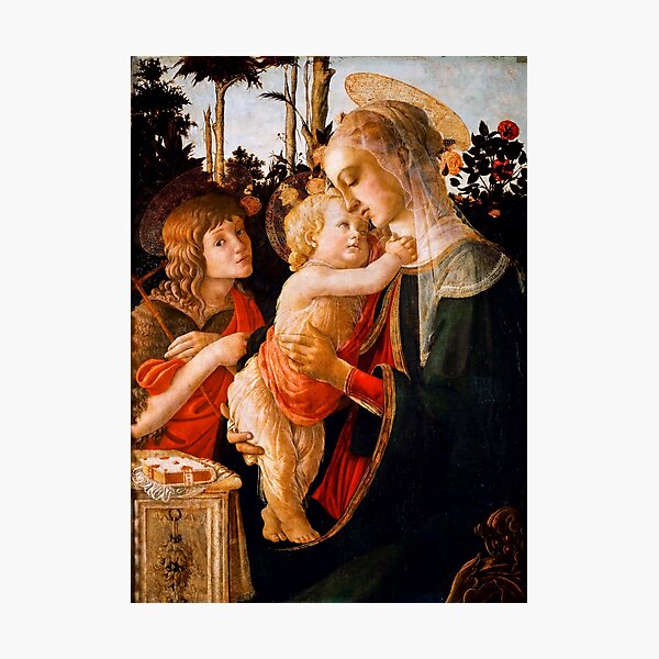 Item preview, Madonna and Child with St. John the Baptist by Botticelli designed and sold by TheSoulOfArt.