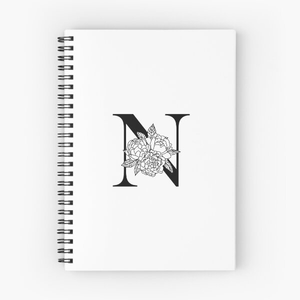Artikelvorschau, Blumenmonogramm N Pfingstrosenstrauß Buchstabe N Hochzeitsinitialen Großbuchstabe N entworfen und verkauft von KateBilous.