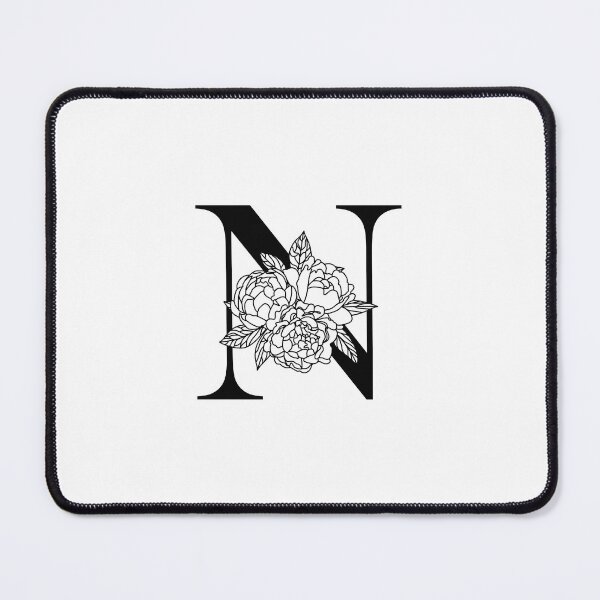 Item preview, Floral monogram N Peony bouquet letter N Wedding initials Capital letter N designed and sold by KateBilous.