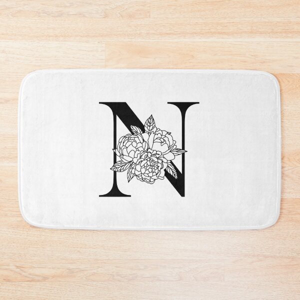 Item preview, Floral monogram N Peony bouquet letter N Wedding initials Capital letter N designed and sold by KateBilous.