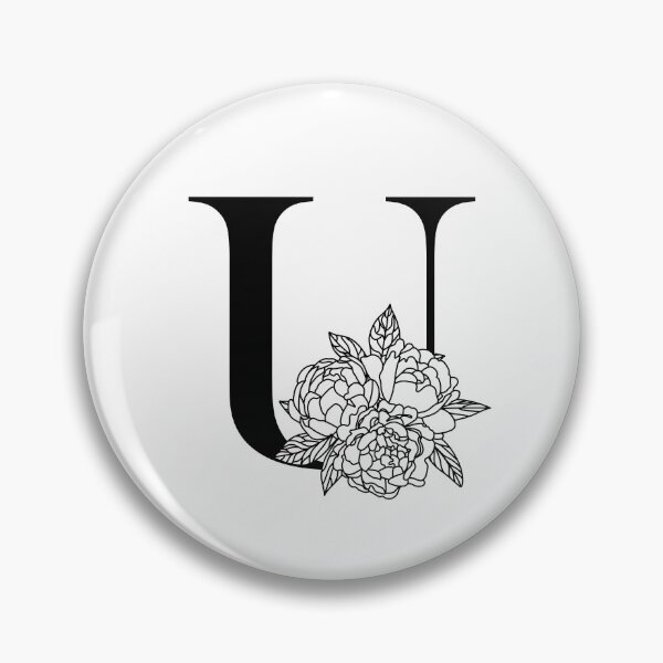 Item preview, Floral monogram U Peony bouquet letter U Wedding initials Capital letter U designed and sold by KateBilous.
