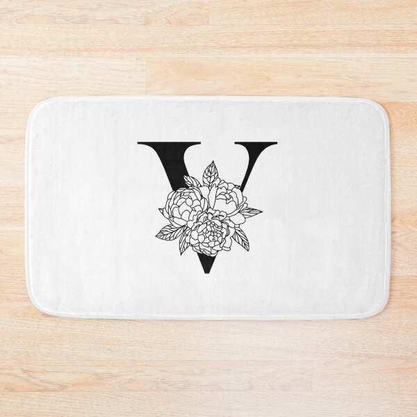 Item preview, Floral monogram V Peony bouquet letter V Wedding initials Capital letter V designed and sold by KateBilous.
