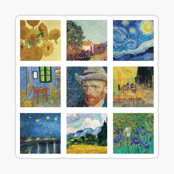 Item preview, Collage of nine famous Vincent Van Gogh paintings designed and sold by Rhu Creations.