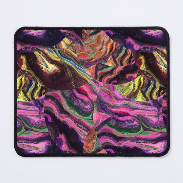 Item preview, Stylized pattern in green, purple and yellow colors designed and sold by Shape-And-Color.