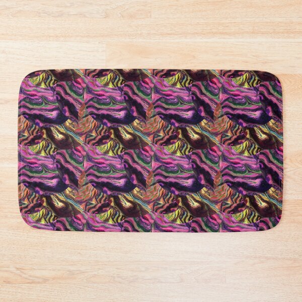 Item preview, Stylized pattern in green, purple and yellow colors designed and sold by Shape-And-Color.