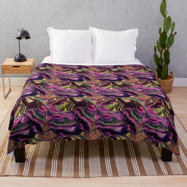 Item preview, Stylized pattern in green, purple and yellow colors designed and sold by Shape-And-Color.