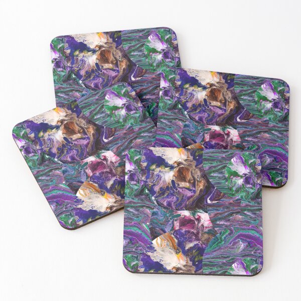 Item preview, Pouring medium in blue dominated colors designed and sold by Shape-And-Color.