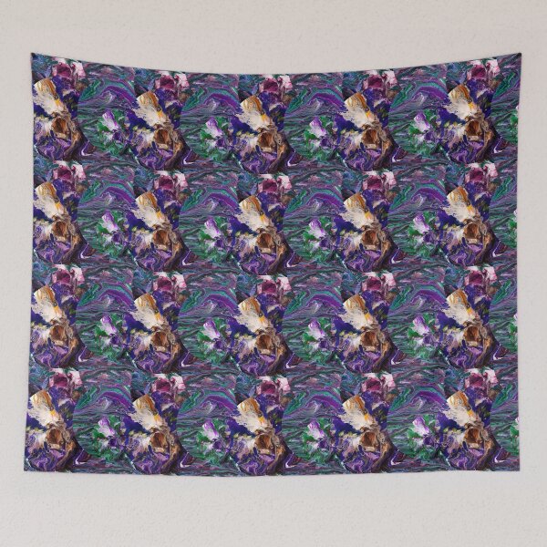 Item preview, Pouring medium in blue dominated colors designed and sold by Shape-And-Color.