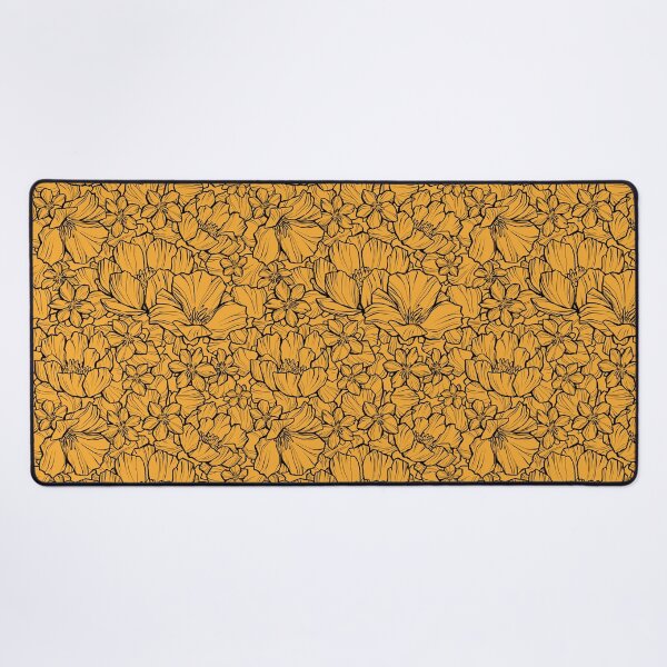 Item preview, Detailed Flower Petal Pattern, Black and Orange designed and sold by ArtPau.