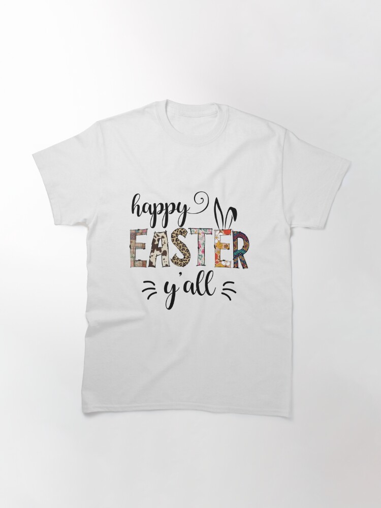 Disover Vintage Leopard Happy Easter Classic T-Shirt