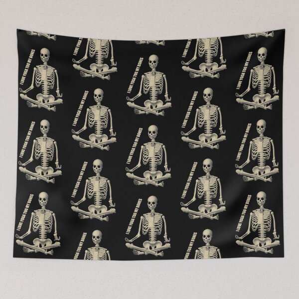 Item preview, Love Yoga Skeleton Too My Bones Mediation Pose designed and sold by stuartsemporium.