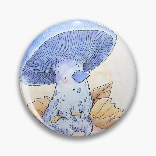Item preview, Indigo Milk Cap Dining on Some Crispy Leaves designed and sold by ElfSama.