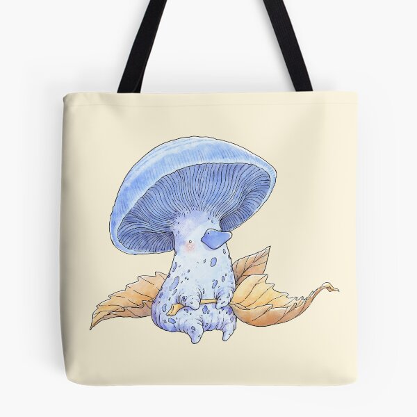 Item preview, Indigo Milk Cap Dining on Some Crispy Leaves designed and sold by ElfSama.