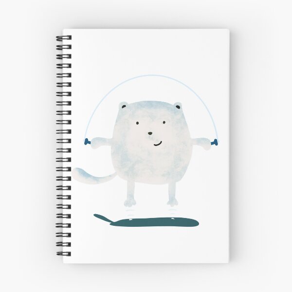 Item preview, Cute Happy Cat Plays Jump Rope, White kitty Lovers Skipping Rope designed and sold by MoStorish.