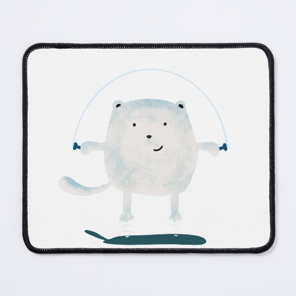 Item preview, Cute Happy Cat Plays Jump Rope, White kitty Lovers Skipping Rope designed and sold by MoStorish.