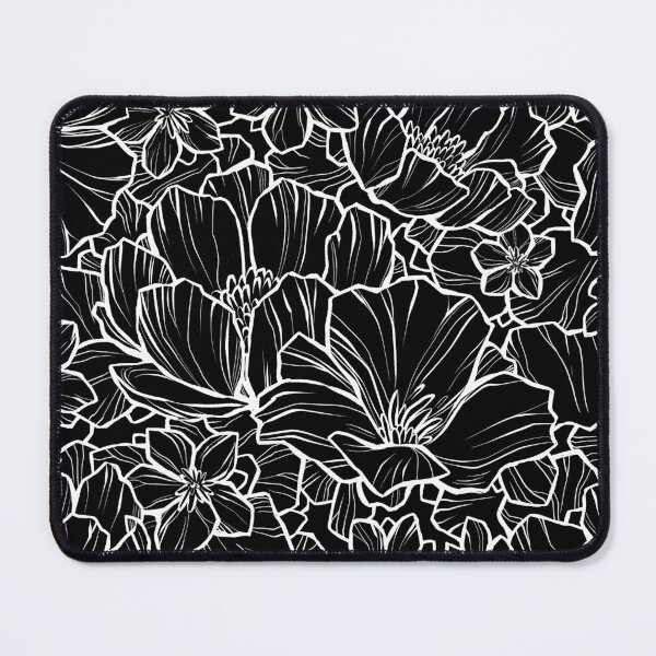 Item preview, Detailed Flower Petal Pattern, White and Black designed and sold by ArtPau.