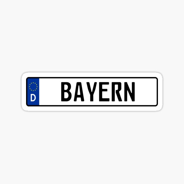 Bayern Kennzeichen Sticker