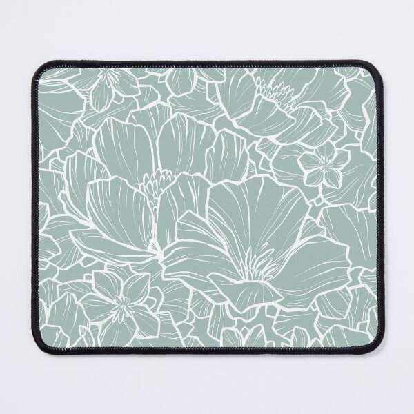 Item preview, Detailed Flower Petal Pattern, White and Teal designed and sold by ArtPau.