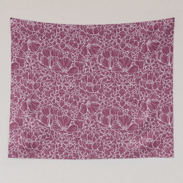 Item preview, Detailed Flower Petal Pattern, White and Maroon designed and sold by ArtPau.