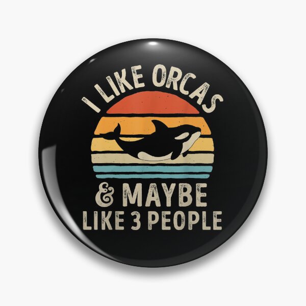 Item preview, I Like Orcas and Maybe 3 People Orca Killer Whale Retro Vintage Shirt designed and sold by lwenHii123.