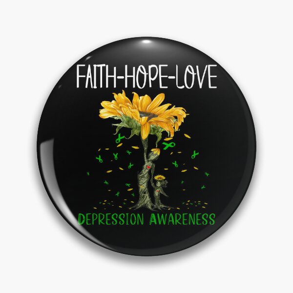 Item preview, Depression Awareness - Sunflower Faith Hope Love designed and sold by Hilten.