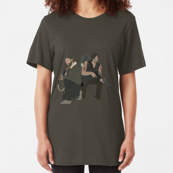 Daryl Dixon and Rick Grimes - The Walking Dead Slim Fit T-Shirt