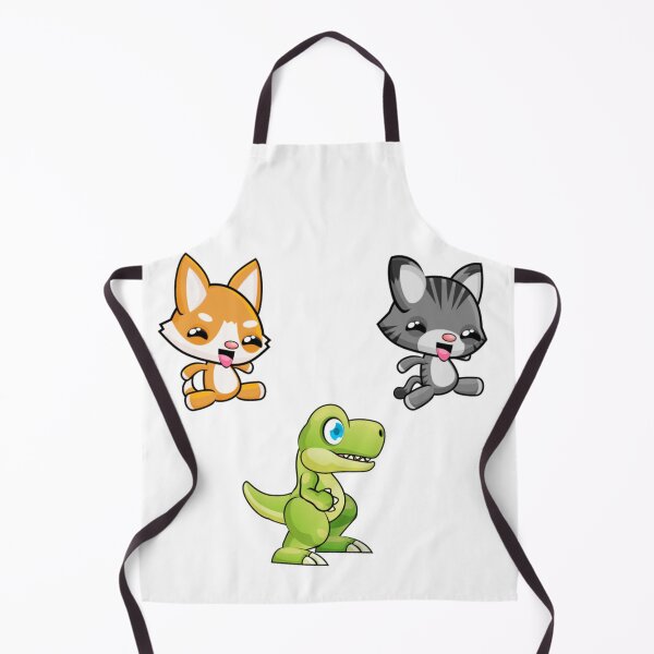 Item preview, cute animal dinosaur and cat happy stickers designed and sold by Reo12.