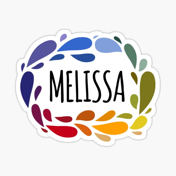 "Melissa Name Cute Colorful Gift Named Melissa" Sticker for Sale by