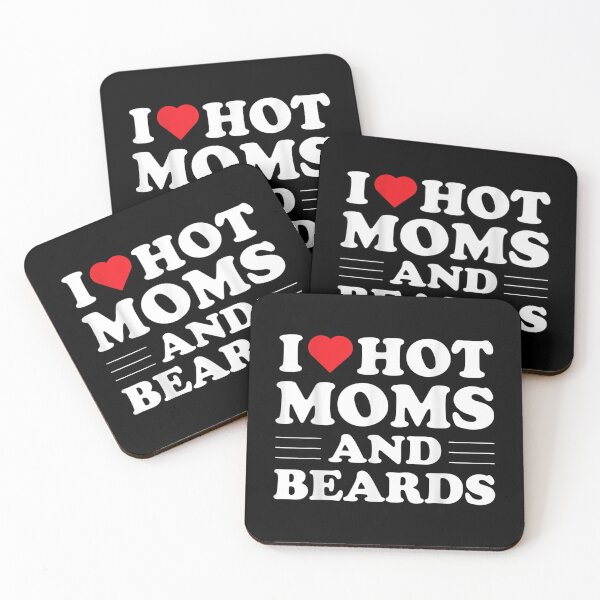 Item preview, I Love Hot Moms And Beards Red Hearts Valentines Day  designed and sold by laurenm233.
