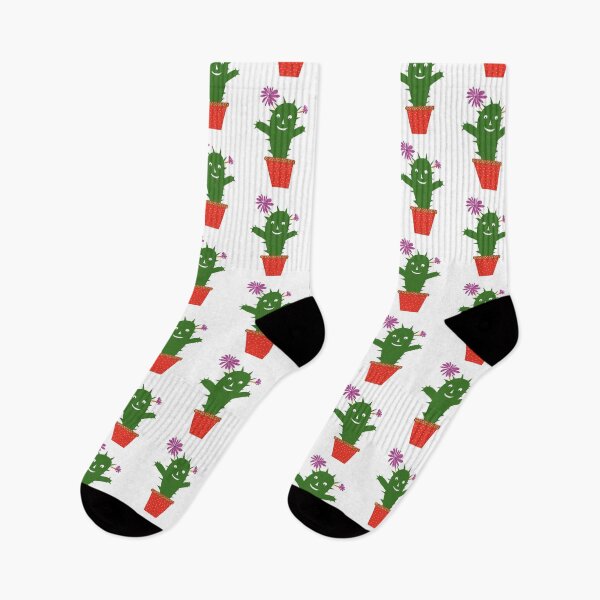 Item preview, A Friendly Green Cactus with Flowers Cartoon Digital designed and sold by ZoJovArt.
