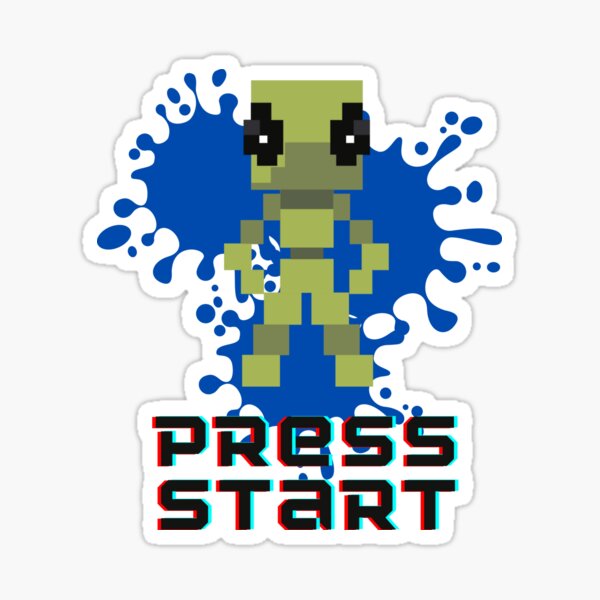 Item preview, Press start pixel monster designed and sold by PlanBesser.