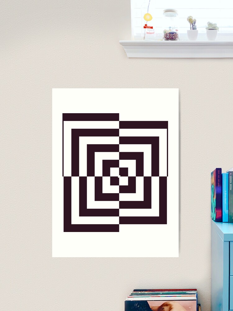 Shattered Hypno - Black and White Optical Illusion Trippy