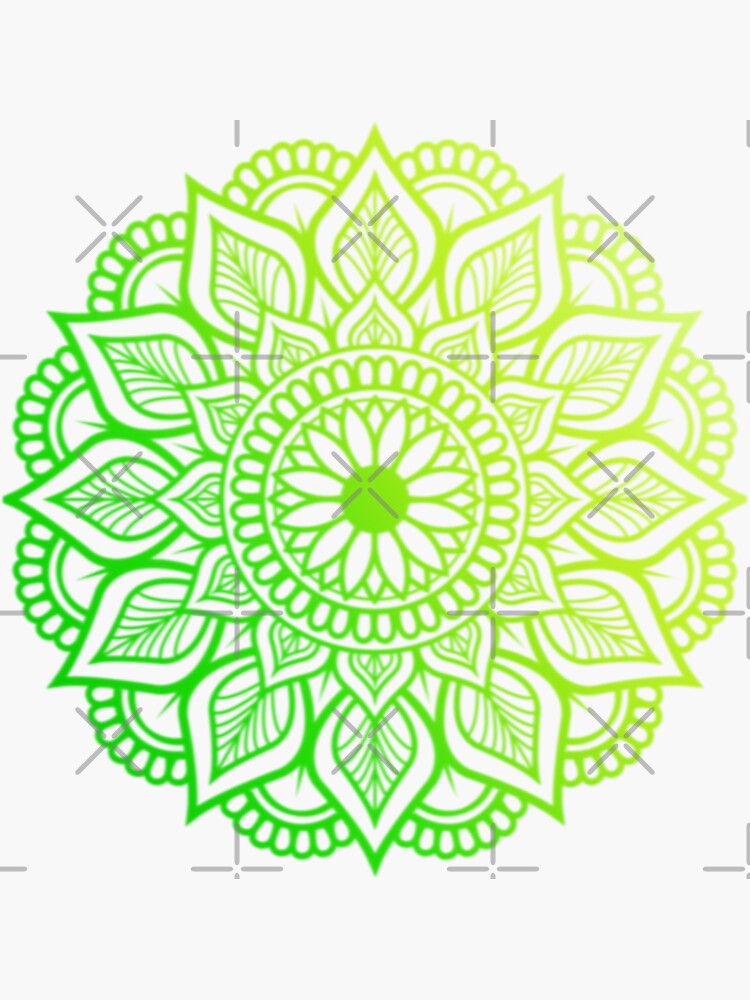 Cool Mandala with 8 big petals and vegetal patterns, From the gallery :  Mandalas