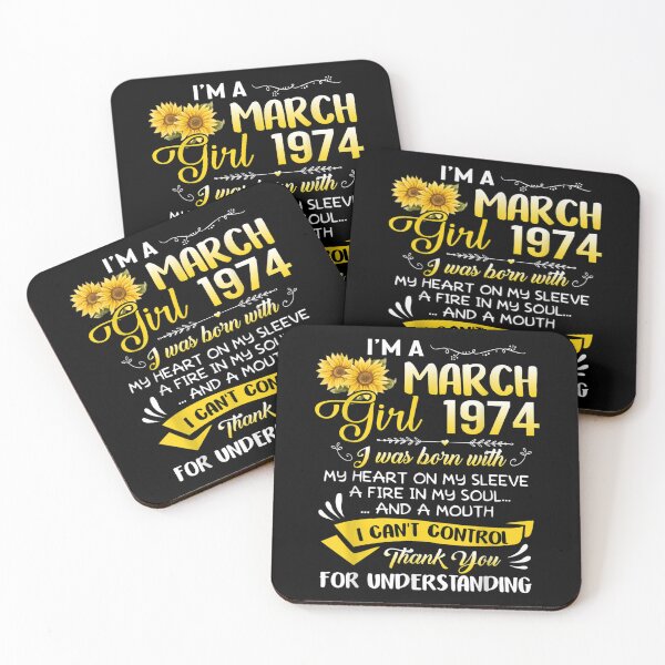 Item preview, I'm A March Girl 1974 Sunflower 48th Birthday  designed and sold by laurenm233.
