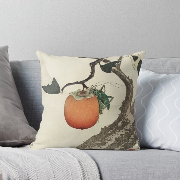Item preview, kakivrucht met sprinkhaan designed and sold by Body-and-nature.