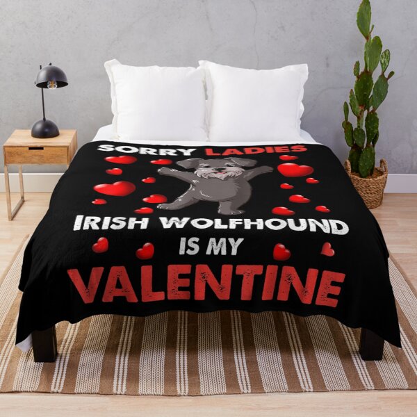 Aperçu de l'œuvre Saint Valentin Désolé Mesdames Irish Wolfhound Is My Valentine créée et vendue par laurenm233.