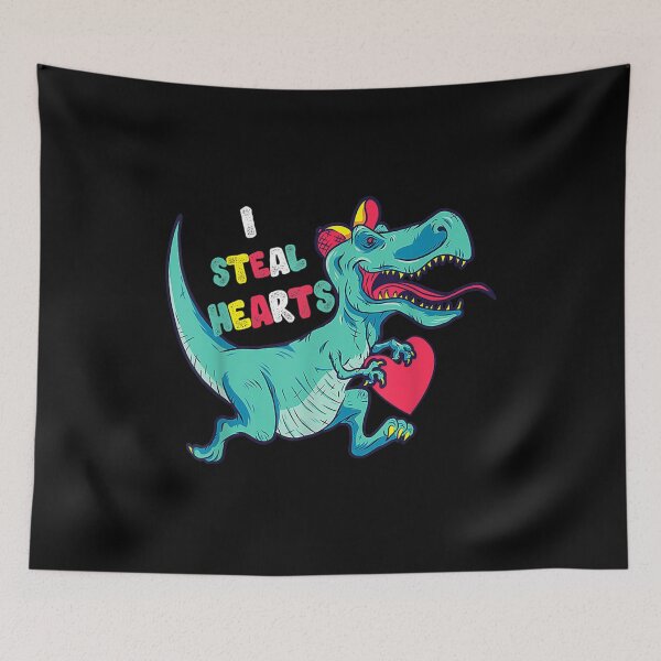 Item preview, Valentines Day Dinosaur I Steal Hearts Boys  designed and sold by laurenm233.