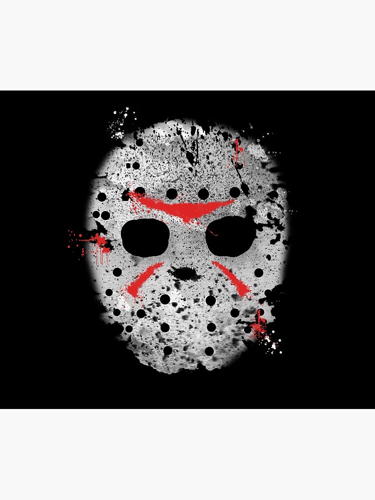 Wooden splatter Jason Voorhees custom hand painted mask