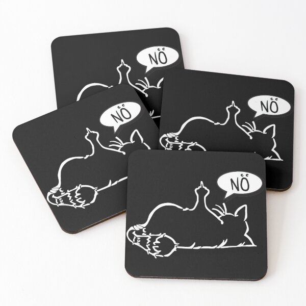Item preview, faule lustige Katze zeigt Stinkefinger - NÖ - schwarze Katze designed and sold by zacben.