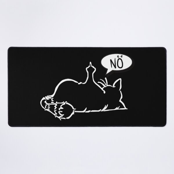 Item preview, faule lustige Katze zeigt Stinkefinger - NÖ - schwarze Katze designed and sold by zacben.