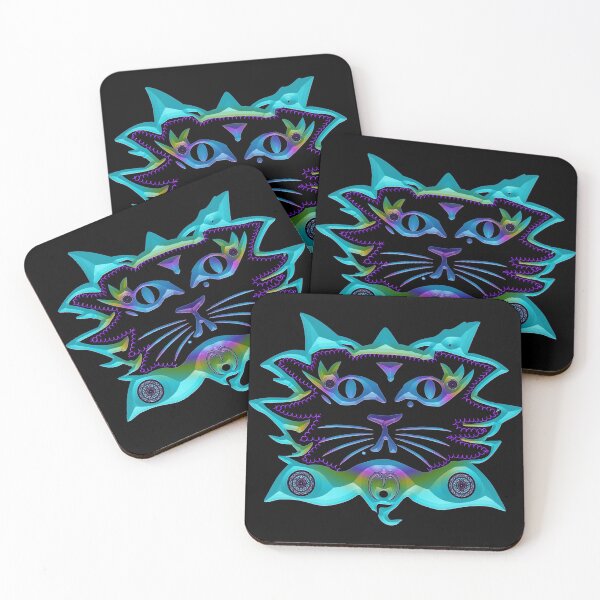 Item preview, WHEN A FUNNY AND FRIENDLY TATTOOED CAT KISSES A LOTUS FLOWER - CAT MANDALA NIRVANA3. designed and sold by Ralek.