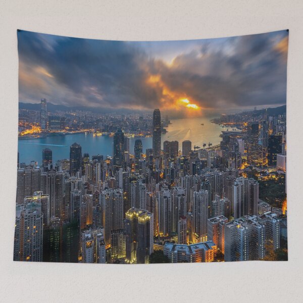 Item preview, Victoria Harbour Skyscrapers  designed and sold by BerryCats.
