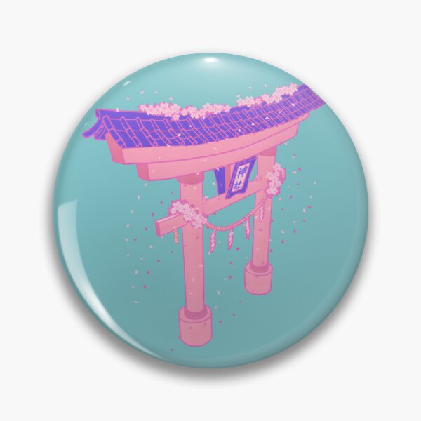 Item preview, Kawaii Shrine Gate With Sakura designed and sold by sewohayami.