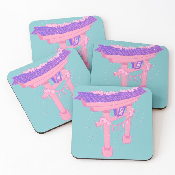 Item preview, Kawaii Shrine Gate With Sakura designed and sold by sewohayami.