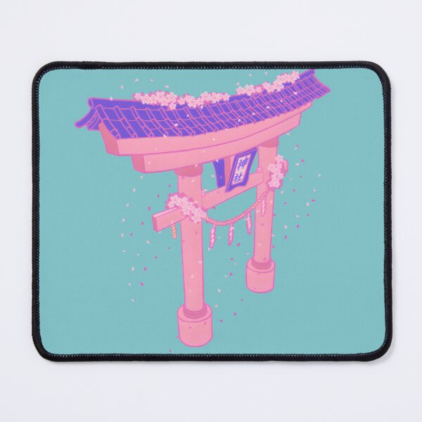 Item preview, Kawaii Shrine Gate With Sakura designed and sold by sewohayami.